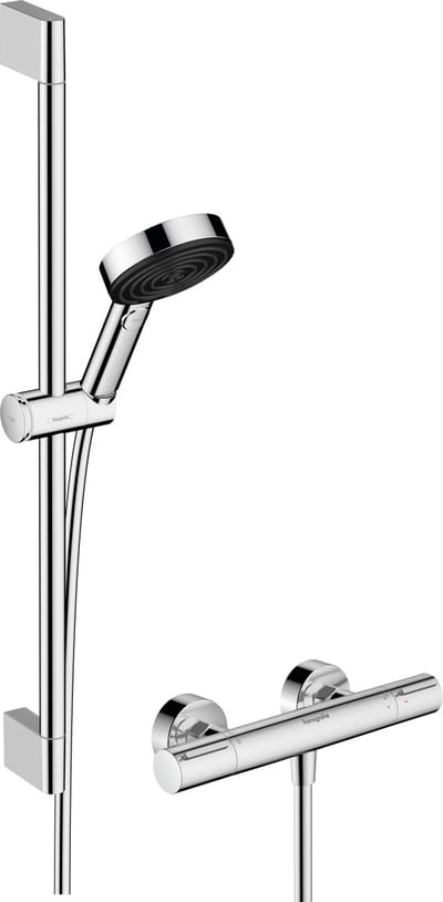 hansgrohe Pulsify Select S douchesysteem 105 3jet Relaxation EcoSmart met Element en glijstang 65 cm chroom