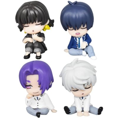 Figurines d'Action BLUE LOCK Isagi Yoichi Bachira Meguru Figurine Anime Version Q Figurine PVC Objet de Collection Mini Modèle Poupée pour Enfants Cadeaux black