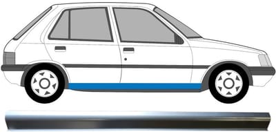 Reparatie dorpel onderste deel voor Peugeot 205 1983-1998 / Links = Rechts