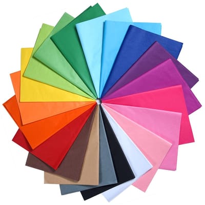 Allecto 100 Vellen Zijdepapier - Kleurige Cadeauverpakking - 35 x 50 cm - Perfect Voor Knutselen - Geschikt Voor Feestjes En Decoratie