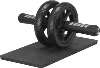Ab Roller voor Effectieve Krachttraining - Rollerwiel voor Buikspieren met Extra Dikke Kniepad - Dubbele Glijdende Wielen