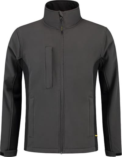 Tricorp Soft Shell Jack Bi-Color - Workwear - 402002 - Donkergrijs / Zwart - maat 7XL