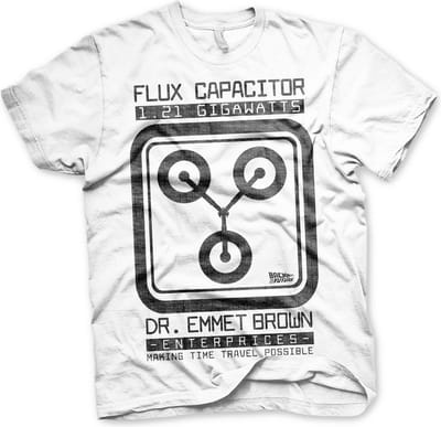 Back to the Future Flux Capacit-shirt of T-shirt White
