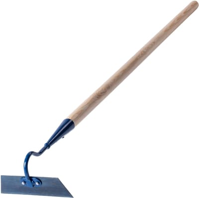 KADAX Tuinhak van metaal, hak met steel van hout, onkruidhaak voor het losmaken, luchten en wieden van de grond, tuinaccessoires voor het verwijderen van onkruid (W: 16cm, trapeziumvorm)