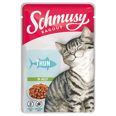 22x100g Tonijn Ragout in Gelei Schmusy Kattenvoer