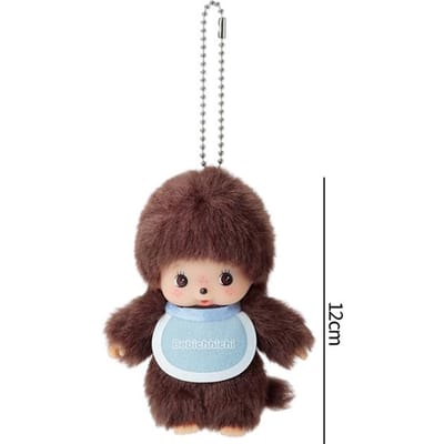 Porte-clés Kawaii Monchhichi Dessin animé Nouveau Pendentif Monchichi Charms à Suspendre pour Sac à Dos Porte-clés Mignon Monchich Cadeau de Fête black
