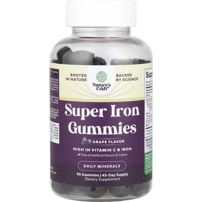 Nature'S Craft, Super Iron Gummy Jelly, Druif, 90 Gummy Jelly