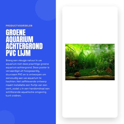Dailygoods- Aquarium Achtergrond - Duurzaam PVC - Zelfklevend - Decoratie Poster - Aquatische Stijl - Maat 76 x 30 cm - Aquariumdecoratie