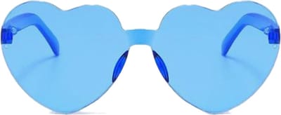 Hartjes bril - Festival bril - Rave bril - Glasses - Blauw