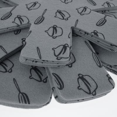 15 Stuks Pot Pan Scheiders Verdelers Pad Non-woven Stof Potbeschermers Anti-slip Krasbestendig Keuken Kookgerei Beschermer Gereedschap gray