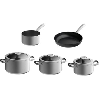 BergHOFF Leo Pannenset Graphite 5 delig - gerecycled RVS