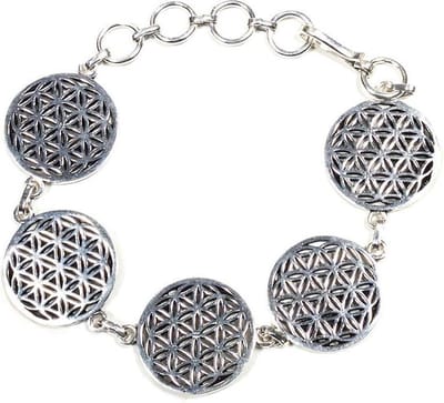 Armband Bloem des Levens Zilverkleurig