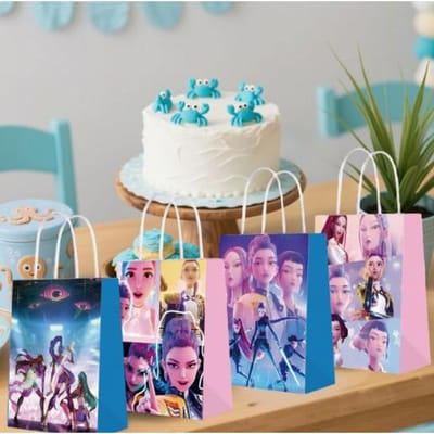 Mooie KPOP Heksenjacht Non-woven Bundelzak Zak met Trekkoord Kinderen Lichtgewicht Draagrugzak Opbergzak W144358WW- white