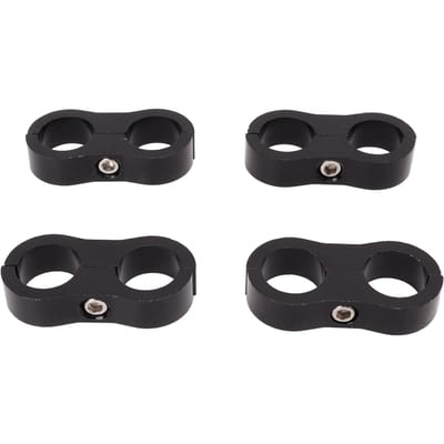 4 Stuks 8AN Slangscheider Klem Brandstofleiding Montageklem Montageverdeler Fitting Adapter voor 12 black