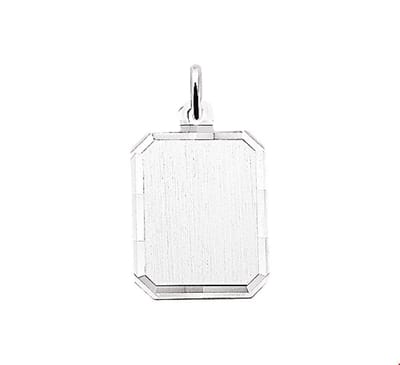 Zilver Gerhodineerde Graveerhanger gediamanteerd 1304635