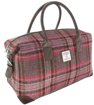 Weekendtas Esk Roze stewart tartan - Harris Tweed - Glen Appin of Scotland