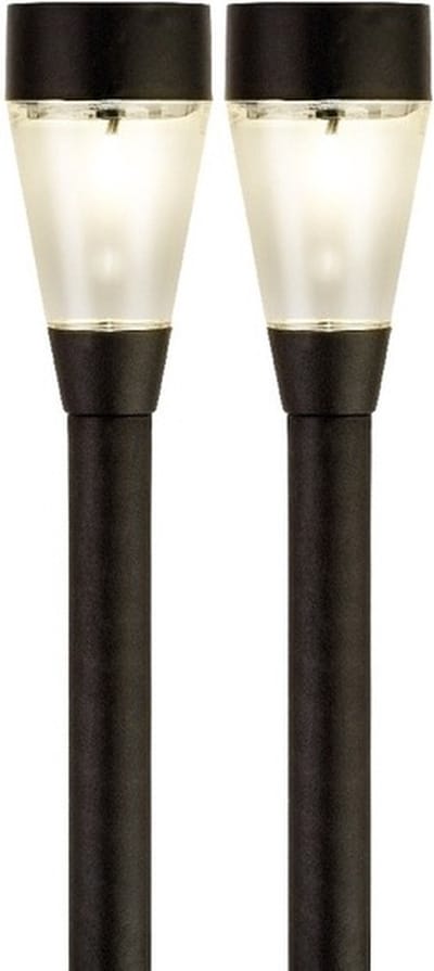 Lumineo Jive solar verlichting - 2x - buitenlamp/tuinlamp - LED - 32 cm