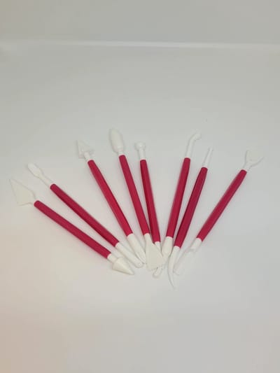 Jumada's - 16 Cm Modelleerset - Roodwit - 8-delig - Patisse
