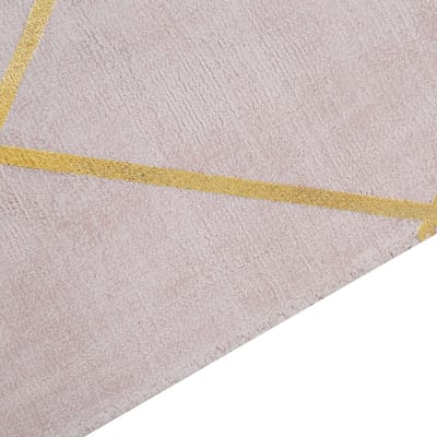 ATIKE - Vloerkleed - Lichtroze - 140 x 200 cm - Viscose