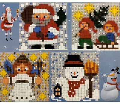 Stickit Vrolijk Kerstfeest 4 in 1, ca. 1.700 steentjes
