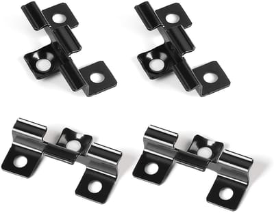 Set van 100 RVS Tegelbevestigingsclips 6.5 mm voor het Bevestigen van WPC Terrasplanken - Klembereik 8/9/10 mm, Zwart, Duurzaam en Weerbestendig
