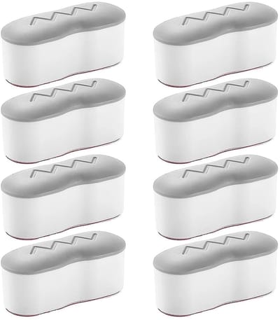 Dailygoody - Toiletbril bumper - Zelfklevende toiletbrilbuffer - Sterke hechting - 8-delige set - Geschikt voor thuis, hotel en school