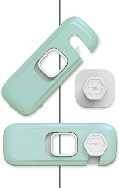 Set van 5 Kindveilige Koelkastsloten. Beschermende Plaksluitingen voor Veiligheid. Ideaal voor Koelkasten, Kasten en Lades.