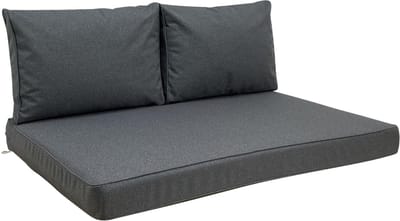 Madison - Loungekussen - Tuinkussen - Palletkussen - Rugkussen - Waterbestendig - 3-delig - 120 x 80cm - Manchester Grijs