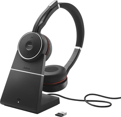 Bluetooth headsets Jabra Evolve 75 MS stereo inclusief charging stand