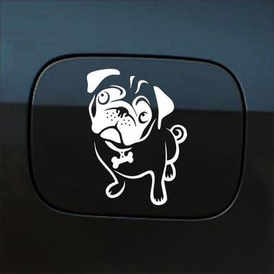 Bumpersticker - Hond - 15 X 10 - Wit