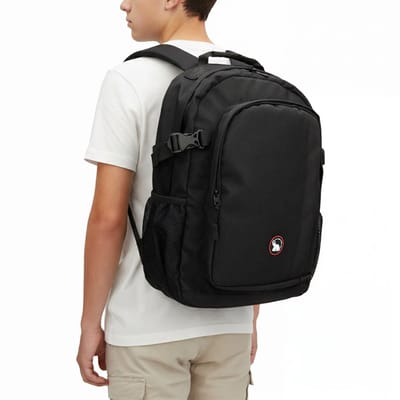 Laptop Rugzak 17" - Schooltas - Waterafstotende Weekendtas 16l - Rugtas 42x34x18 - Waterdichte Reistas - Comfortabele Schooltas voor Jongens & Meisjes - Laptop Tas - Travel Bag - Compact Formaat voor Heren & Dames - Backpack - Zwart - Leonardo