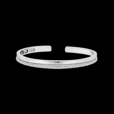 Victoria Valenza Zilverkleurige Armband met Zirkonia Stenen - Armband - Zilverkleurig - Zirkonia