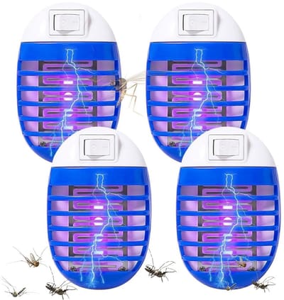 HEZIVO® Muggenlamp voor Binnen - Elektrische Insectenlamp - Vliegenlamp - Insectendoder - 4 Stuks