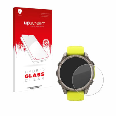 upscreen - Screenprotector voor Garmin Fenix 8 Solar (47 mm) - Folie Beschermfolie Beschermglas transparant