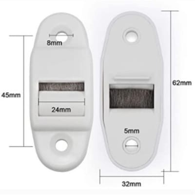 Dailygoods- Riemgeleiding 8 Stuks - Riemgeleider met Borstelafdichting - Geschikt voor Riemen tot 23 mm - Vermindert Wrijving - Verlengd Levensduur - Kunststof - Rolluikgeleider