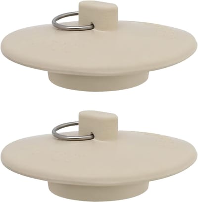 2 stks Rubber Gootsteenstop Tub Stopper Bad Stop Drain Plug Afvoer Cover Geschikt voor 1-1/2 "tot 2" Afvoerpijp Wit