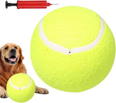 Honden Tennisbal - Bal voor huisdieren - Actief spelen - Hoge duurzaamheid - 215 cm - Geel