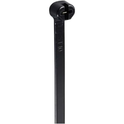 TRU COMPONENTS TC-12814200 Kabelbinder 370 mm 7 mm Zwart Met metalen tong, UV-bestendig 100 stuk(s)