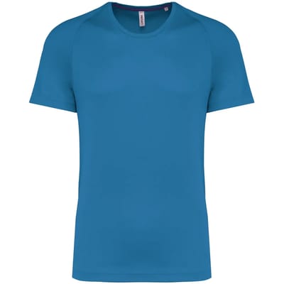 PROACT® Gerecycled herensport-T-shirt met ronde hals PA4012 - Aqua Blue - M