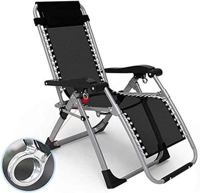 Klapstoel Lounge Stoel - Vouwstoel Recliner - Buiten Ontspannen - Zero Gravity Effect - 150 Kg - Effengekleurd
