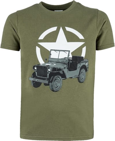 101 INC - Kids t-shirt Jeep (kleur: Groen / maat: 98-104)