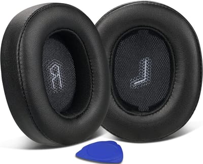 Vervangende Oorkussens voor Draadloze Hoofdtelefoon, Zachte Earpads van Kunstleer en Comfortabele Kussens - Zwart, Geschikt voor JBL E55BT
