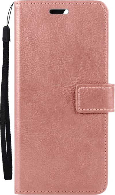 Hoes - Met Pasjeshouder - Geschikt voor Xiaomi 12 - Luxe Bookcase Portemonee - Flip Case - Kunstleer Book Case - Flipcase - Book Cover - Walletcase - PortemonneeHoes - Rosé goud