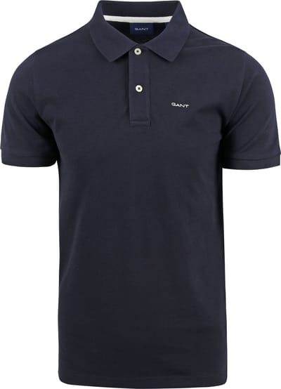 Gant Polo Piqué Rugger Navy - Maat M - Heren