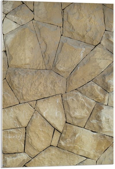 Acrylglas - Grijs Bruine Stenen - 60x90cm Foto op Acrylglas (Wanddecoratie op Acrylglas)