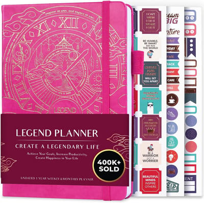 Gepersonaliseerde A5 Lifeplanner - Dunne Week- en Maandplanner voor Doelen Stellen en Productiviteit | Niet Gedateerd