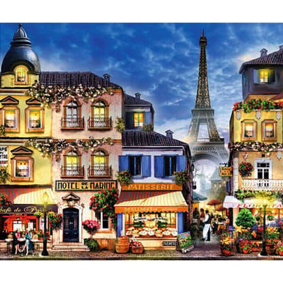 5D DIY toren romantische stad Diamond schilderij Cross Stitch volledige vierkante Europese Home Decor 20X30CM gray