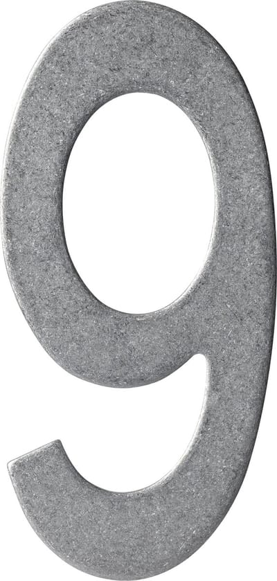 Intersteel Huisnummer 9 150mm rvs getrommeld
