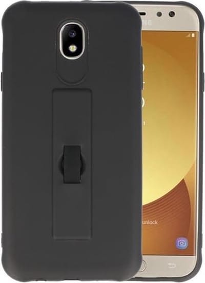 Zwart Carbon serie Zacht Case hoesje voor Samsung Galaxy J7 2017 / Pro