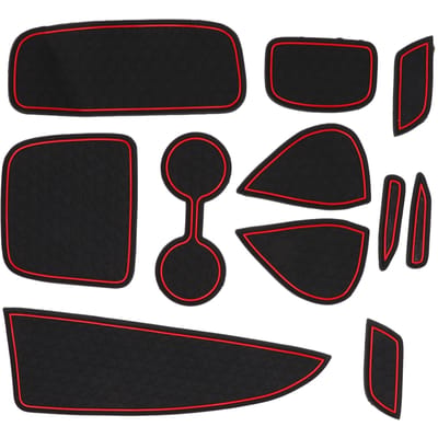 11 stuks Middenconsole Inzetstukken PVC Antislip Deurvak Matten Kit Vervanging voor Yaris 2020‑2021 black